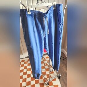 Figs 2XL High Waisted Zamora Pants Ceil Blue